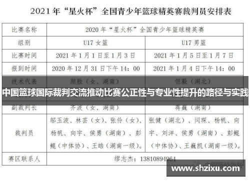 中国篮球国际裁判交流推动比赛公正性与专业性提升的路径与实践